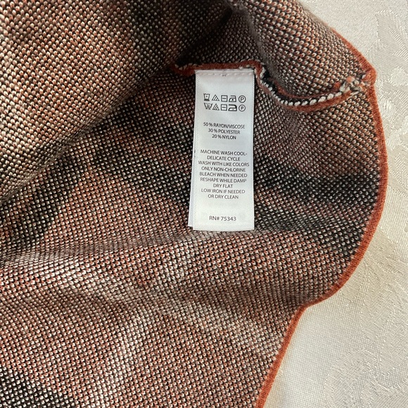 Joie Plaid Knit Jacket Shacket Zip & Snap Button Front Rust/black Men Sz Medium - Picture 5 of 6